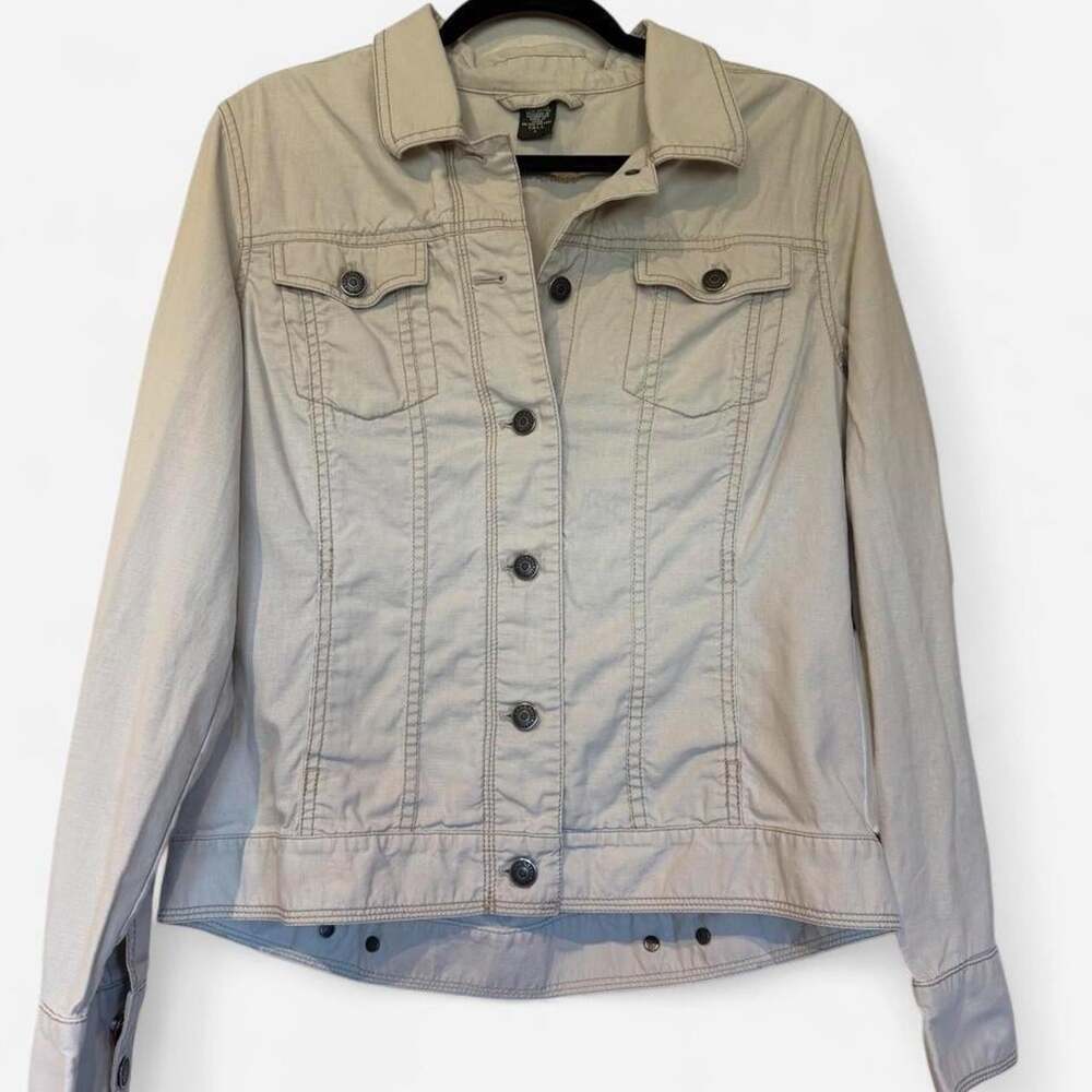 Eddie Bauer Women's Cream and Tan Jacket